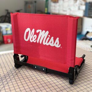 Ole Miss Script Red Stadium Chair Folding Stadium Chair Seat Heavy Duty